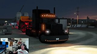 American Truck Sim Enid OK to Ardmore OK Night Run Articulating Hauler #ats #simracing #gaming