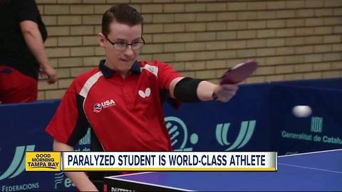 Paralyzed Seminole High senior Jenson Van Emburgh wants to win Paralympics table tennis gold medal