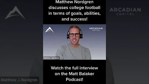 Matthew Nordgren on Creating and Obtaining Goals on the Football Field #shorts