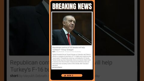 Erdogan says Republican control of Senate will help Turkey's F-16 buy | #shorts #news