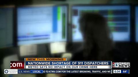 Nationwide shortage of 911 dispatchers