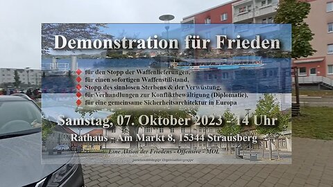 07.10.2023 Demonstration für Frieden in Strausberg - Brandenburg