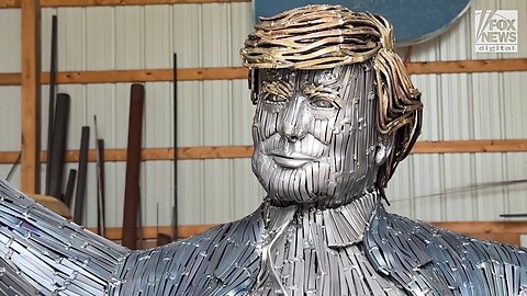 Life-Sized Statue Of 'Fighting' Trump Made From Nails Unveiled At Assassination Attempt Site