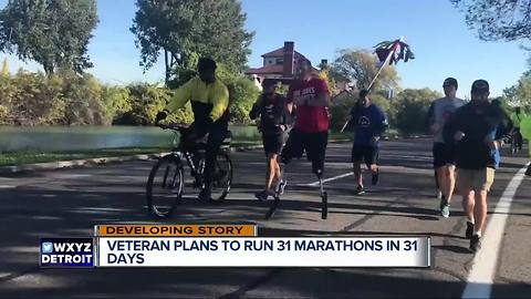 Double amputee veteran plans to run 31 marathons in 31 days