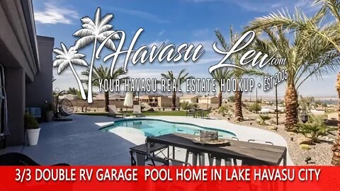 Lake Havasu Custom Double RV Garage Pool Home 583 Robin Ln MLS 1022643