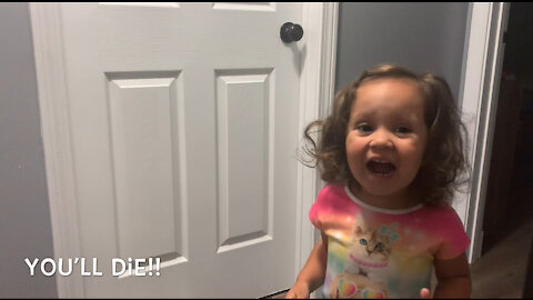 Little girl explains what'll happen if you use the bathroom after daddy