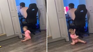 High-energy Baby Hysterically Dances To The Music