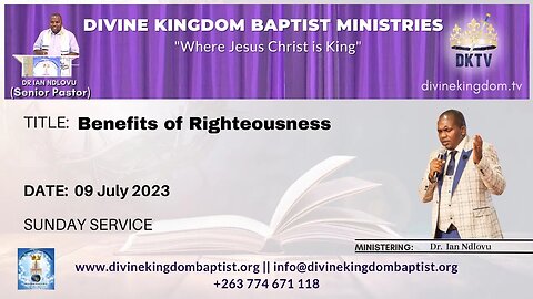 Benefits of Righteousness [09 July 2023]