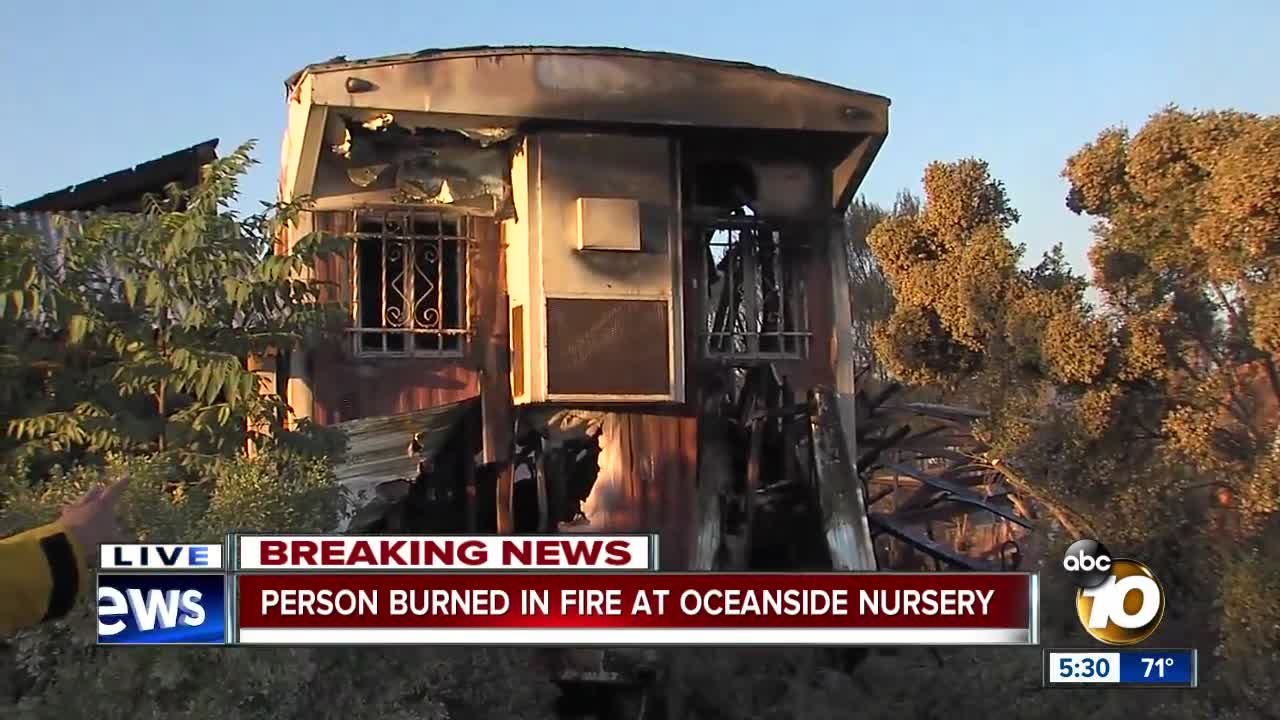 Oceanside fire sends one person to hospital