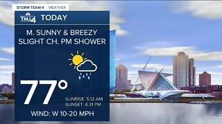 Mostly sunny skies with highs in the 70s Thursday
