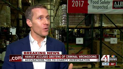 Missouri AG Hawley accuses Gov. Greitens of criminal wrongdoing