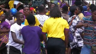 Crazy Fantastic Fan celebrations for Medeama Sc