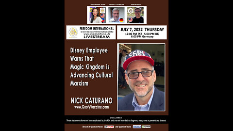Nick Caturano - "Disney Employee Warns That Magic Kingdom is Advancing Cultural Marxism"