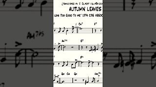 Chet Baker Greatest Hits w/ Scores - Autumn Leaves