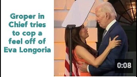 Groper in Chief tries to cop a feel off of Eva Longoria