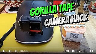 Gorilla tape camera hack for lost camera port cover , go Pro, Insta 360