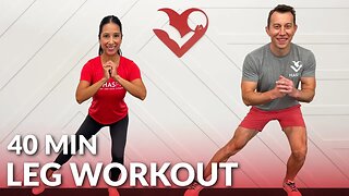 Home Dumbbell Legs Workout for Women & Men - 40 Min Lower Body Leg Workouts with Dumbbells & Weights