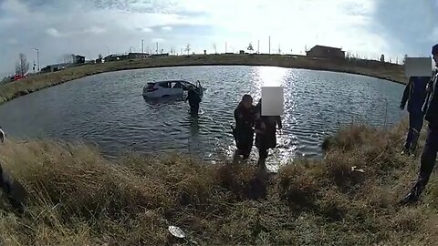 Police officers rescue family from freezing pond in Illinois