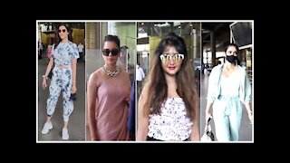 Kangana Ranaut, Karishma Tanna, Rakul Preet singh & Kanchi singh snapped at the Airport | SpotboyE