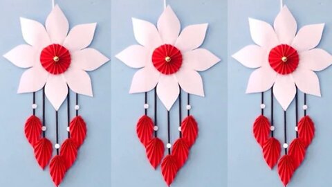 Beautiful and Easy White Paper Wall Hanging /Paper Craft For Home Decoration / Unique Wall Hanging