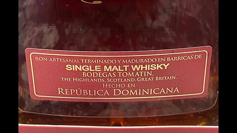 Dominican Rum Finished In Tomatin Single Malt Scotch Casks