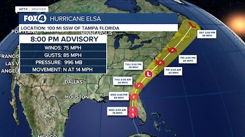 Elsa regains hurricane status....forward speed increases