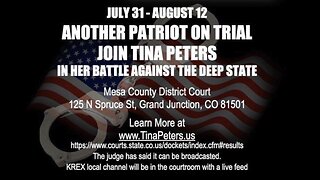 🚨🇺🇸 Jul 28 2024 - Tina Peters Election Fraud Trial Begins Jul 31st > Share, Watch, Support