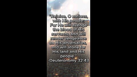 Verse of The Day: Deuteronomy 32:43