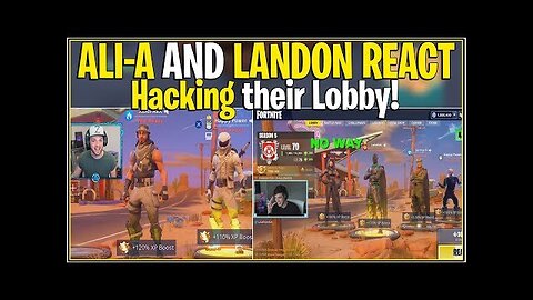 TROLLING Ali-A and Landon's Fortnite lobby's *THEIR REACTIONS* | (Fortnite Battle Royale)