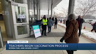 Teachers begin vaccination process in Anne Arundel County