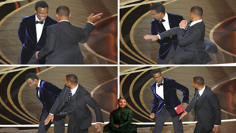 Unbelievable!!! Oscar Winner Will Smith Slaps Chris Rock On Stage For Joke About His Wife