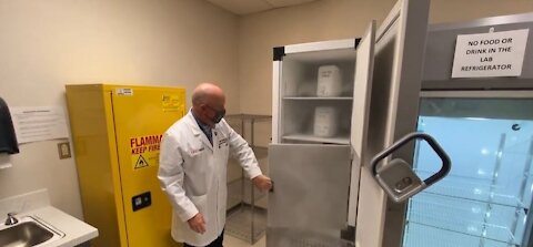 COVID COOLER: a look inside UNLV's new sub-zero vaccine freezer, distribution plans