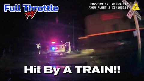 Train Hits Cop Car With A Suspect Inside!?