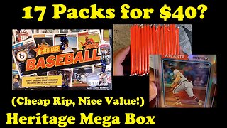 CHEAP RIPS - 17 PACKS FOR $40? - Heritage Mega(Red) - Box Review