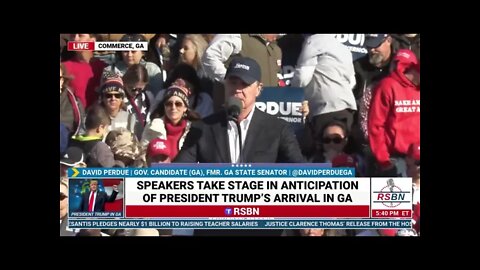 Senator David Perdue's Full Speech at Save America Rally in Commerce, GA 3/26/22