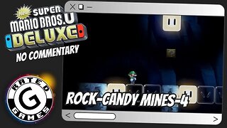 Rock-Candy Mines-5 - Walking Piranha Plants! ALL Star Coins and Secret Exit - NSMBU Deluxe