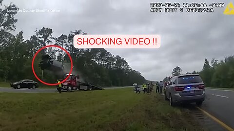 SHOCKING !! Car going airborne in crash