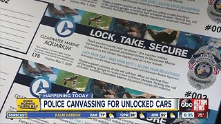 Clearwater police canvassing for unlocked cars