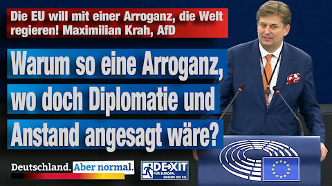 Die EU will mit einer Arroganz, die Welt regieren! Maximilian Krah AfD