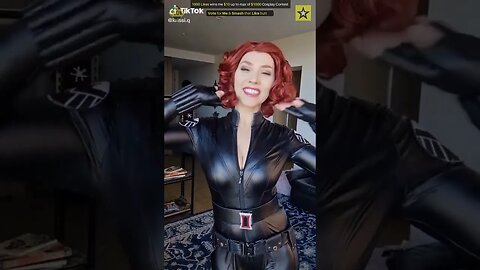 Best Marvel Black Widow Cosplay Costume - 1000 Likes Contest⭐🖤 #shorts