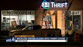 Reckless driver plows into West Allis thrift store
