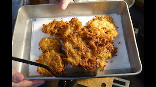 Making Potato Pancakes AKA Potato Latkes