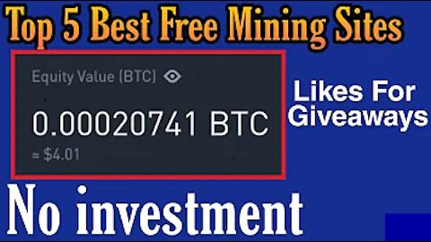 TOP 5 FREE Bitcoin Mining Sites No Investment earn 0.005 BTC/min.