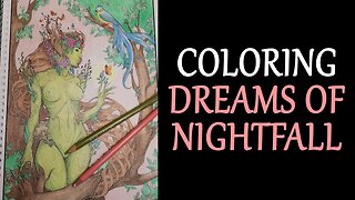 Coloring "Dreams of Nightfall" coloring book by Lunareth & Jornorinn!