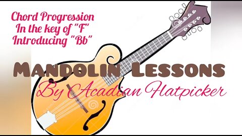 Mandolin Lesson - Chord Progression in the key of F (Introducing Bb)