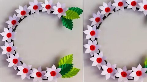 DIY white paper flower wall hanging / Easy and quick wall hanging / Wallmate making beautiful idea