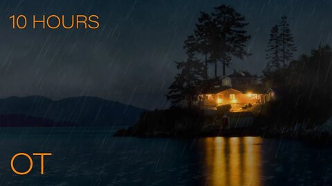 Gorgeous Stormy Night at a Dream House on the Water in Washington State | Rain & Distant Thunder