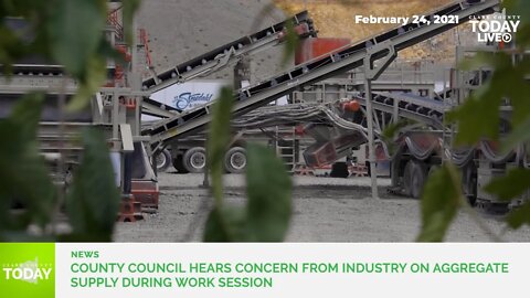 County Council hears concern from industry on aggregate supply during work session