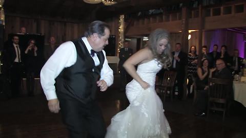 Father & daughter wedding dance takes surprising turn