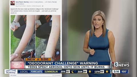 Deodorant Challenge warning for parents